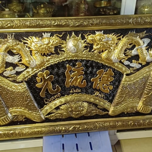 Mẫu hoành phi câu đối bằng đồng HH-0029
