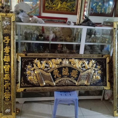 Mẫu hoành phi câu đối bằng đồng HH-0029
